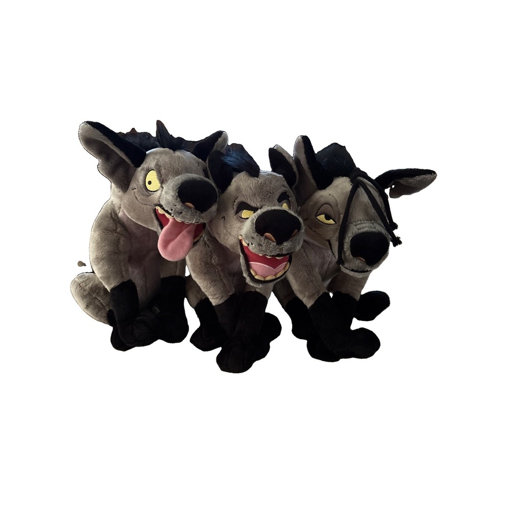 Disney Ed Villains Hyena Shenzi Lion King Plush Toys 14" Set 3